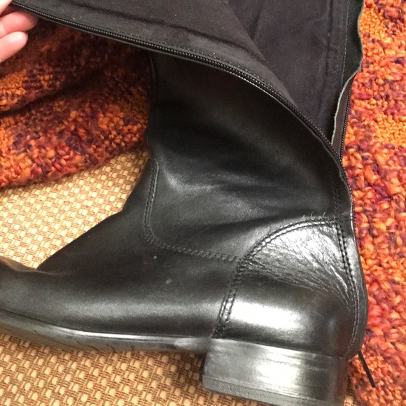 Black Leather Riding Boots - Picture 4 of 6